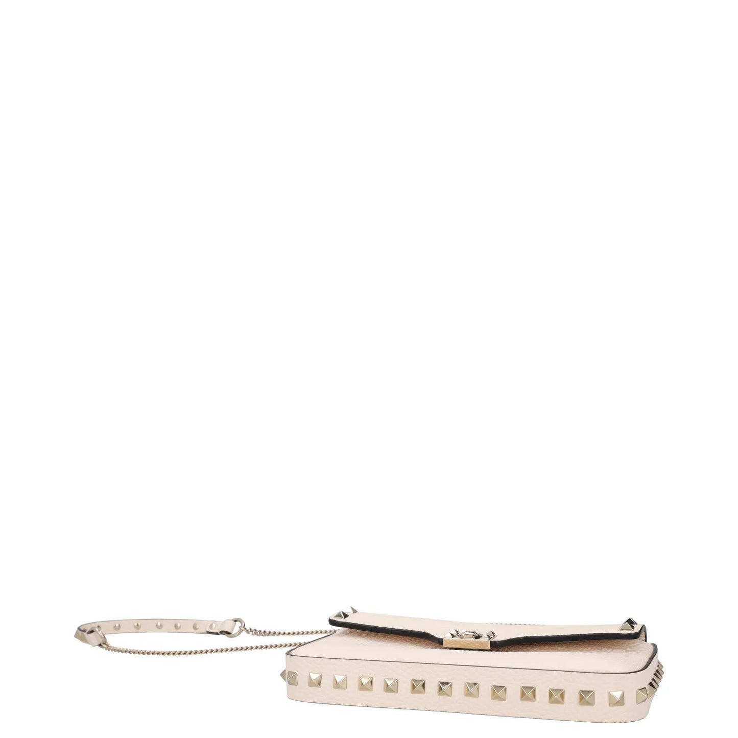 VALENTINO Womens Handbag Cream Leather Textured Studded Size S RRP 950 — View 3