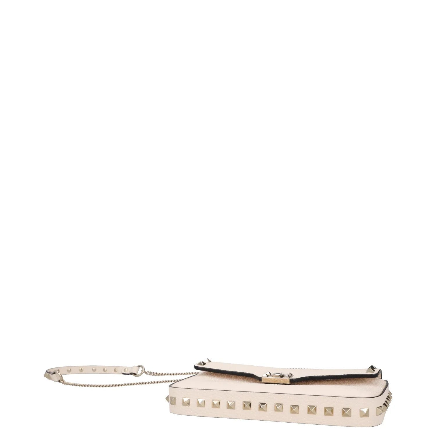 VALENTINO Womens Handbag Cream Leather Textured Studded Size S RRP 950 — View 3