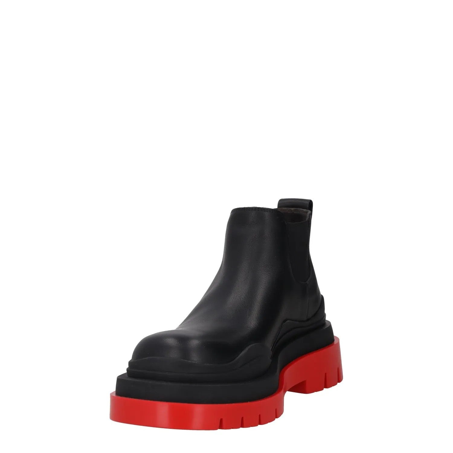 BOTTEGA VENETA Womens Block Heel Booties Black Leather Red Sole UK 5 RRP 1080 — View 3