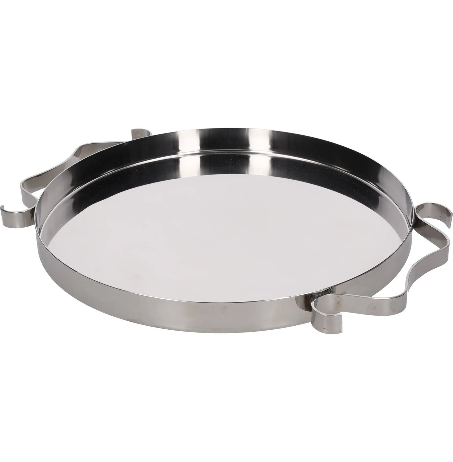 Sophie Lou Jacobsen Squiggle Tray Large Silver Stainless Steel Round OS RRP 155 — View 3