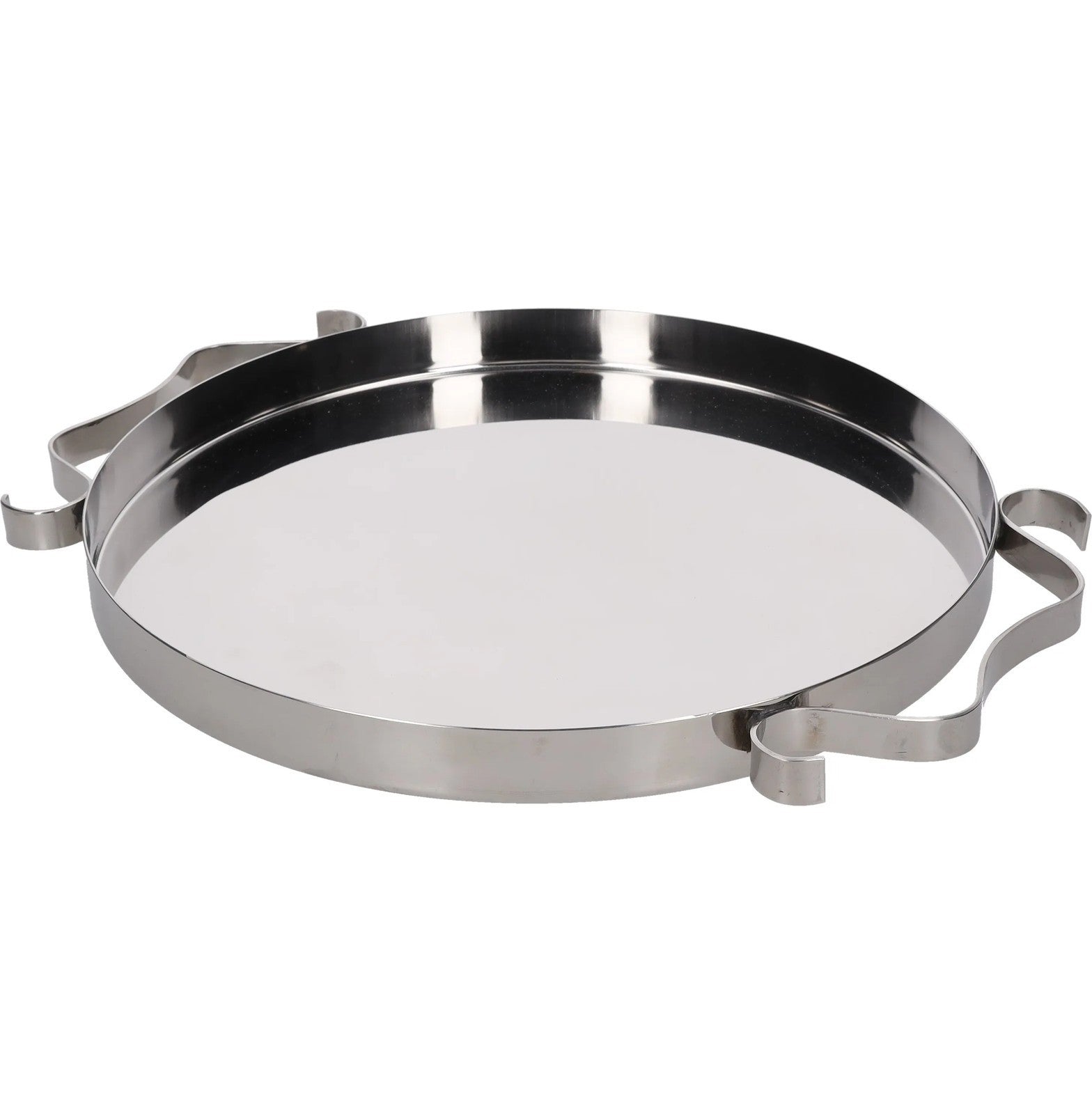 Sophie Lou Jacobsen Squiggle Tray Large Silver Stainless Steel Round OS RRP 155 — View 3