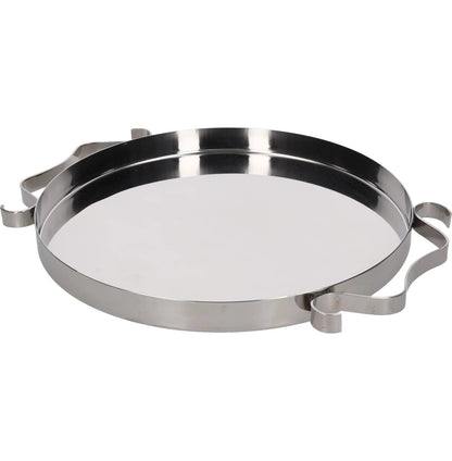 Sophie Lou Jacobsen Squiggle Tray Large Silver Stainless Steel Round OS RRP 155 — View 3