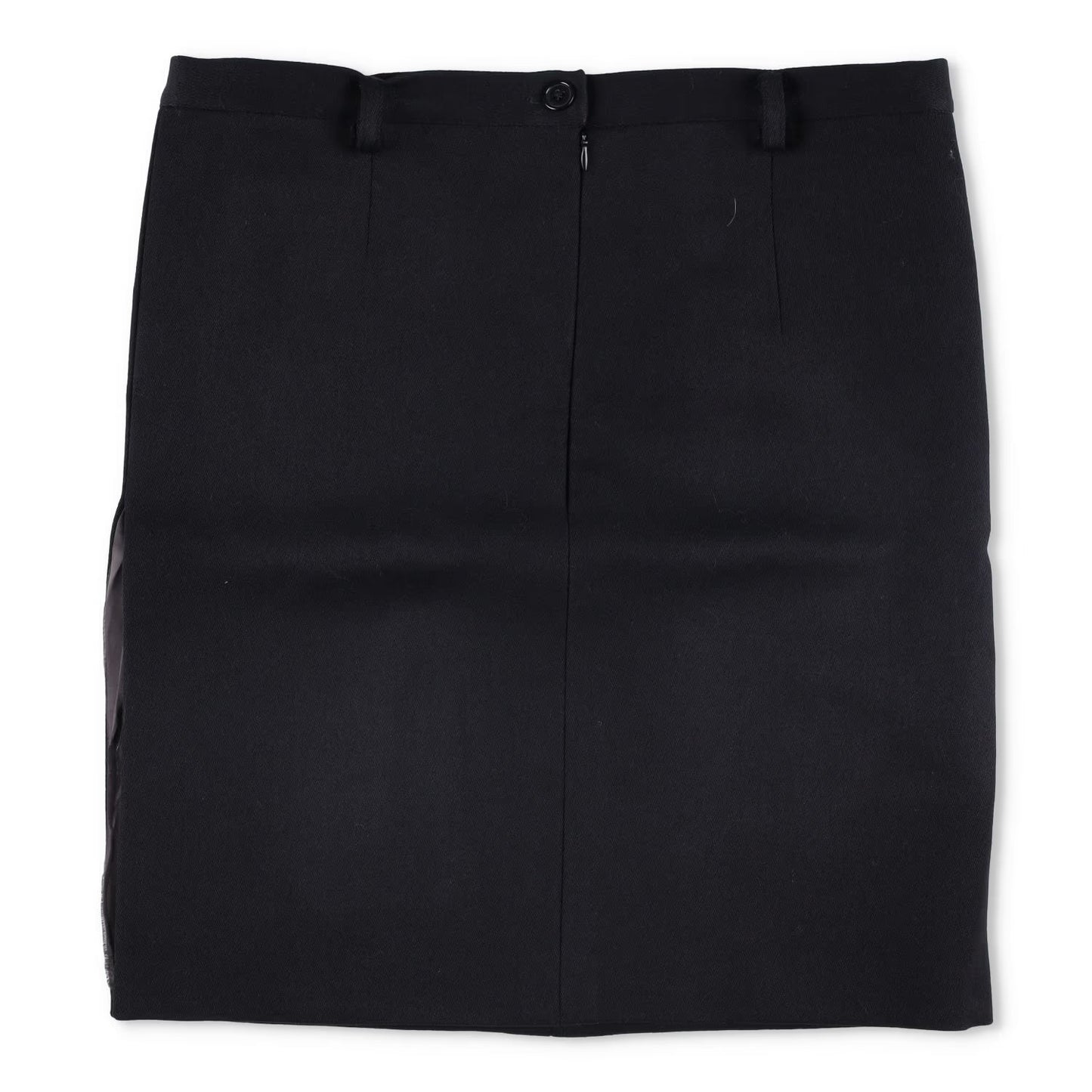 VETEMENTS Womens Knee Length Skirt Black Wool Button Closure Size M RRP 350