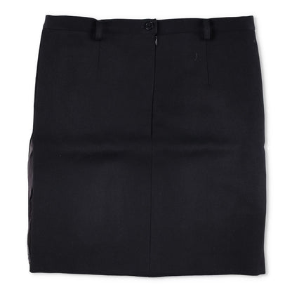 VETEMENTS Womens Knee Length Skirt Black Wool Button Closure Size M RRP 350