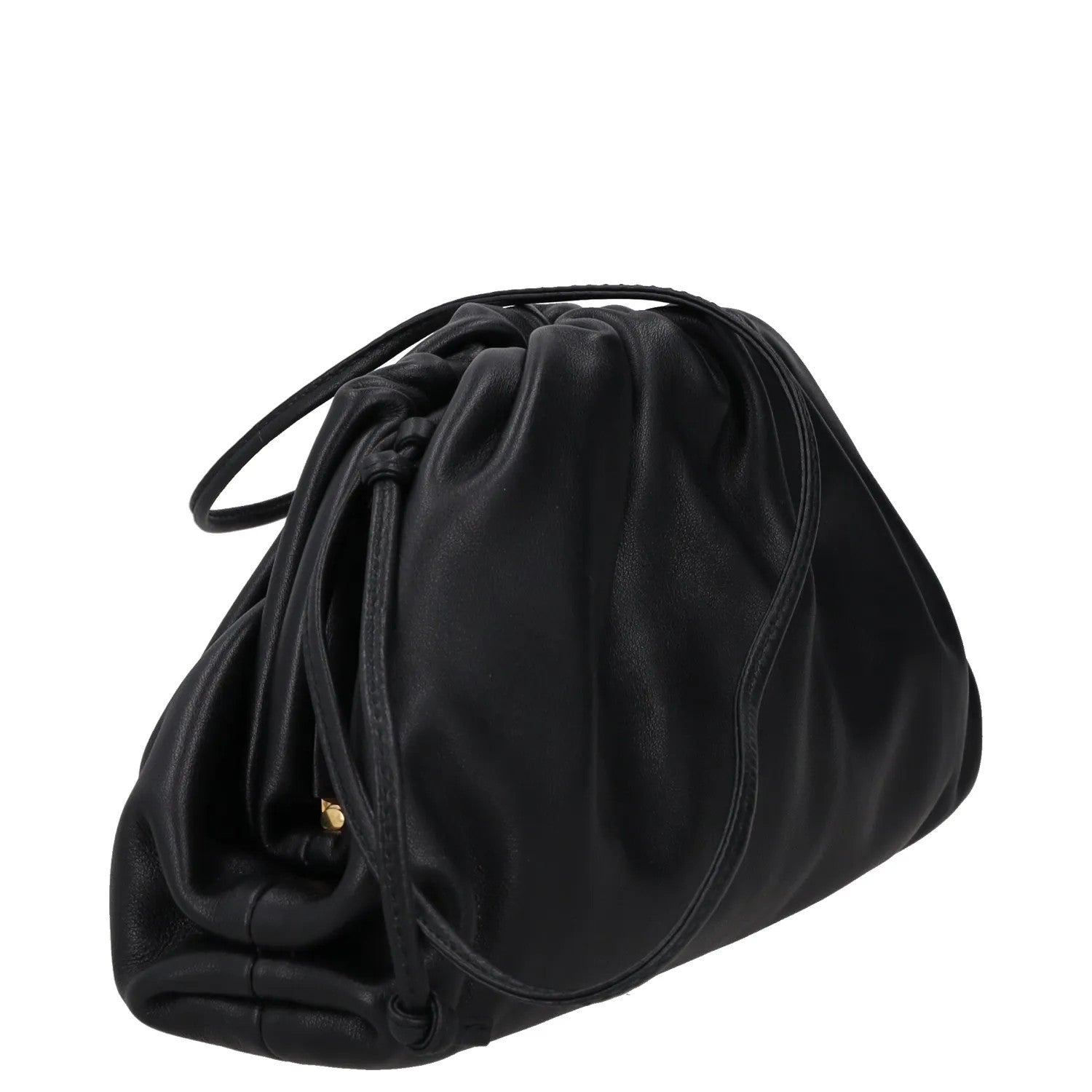 BOTTEGA VENETA Womens Mini Blois Pouch Bag Black Smooth Size S RRP 1710 — View 6