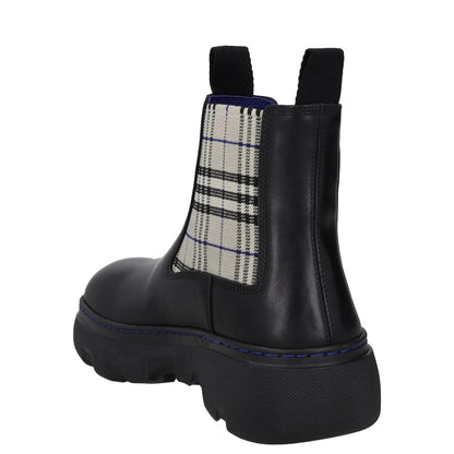 BURBERRY Womens Burb Creeper Chelsea Boot Flat Check Pattern Black UK3 RRP 828 — View 5