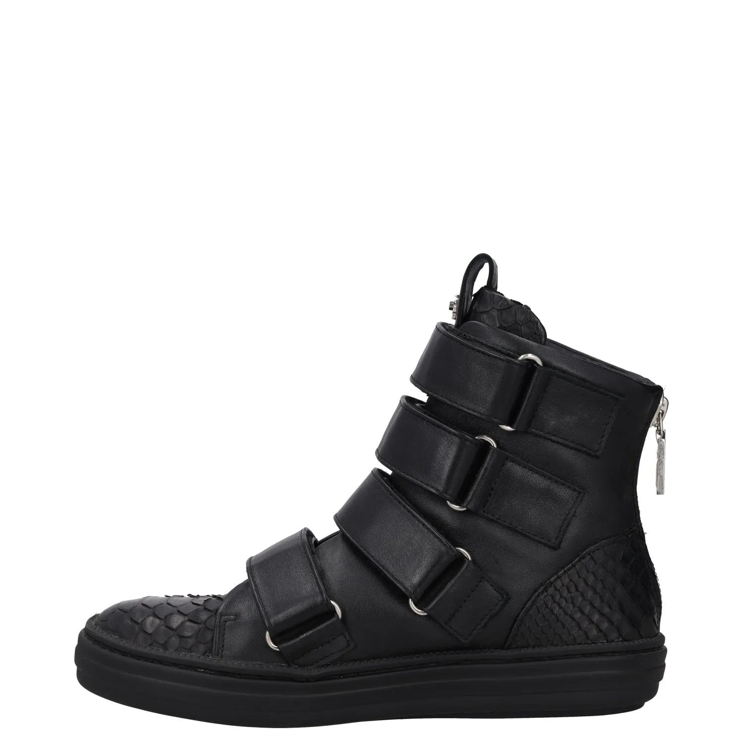 SWEAR Mens Trainers Black Leather High Top Strappy Sneakers UK 6 RRP 250 — View 4