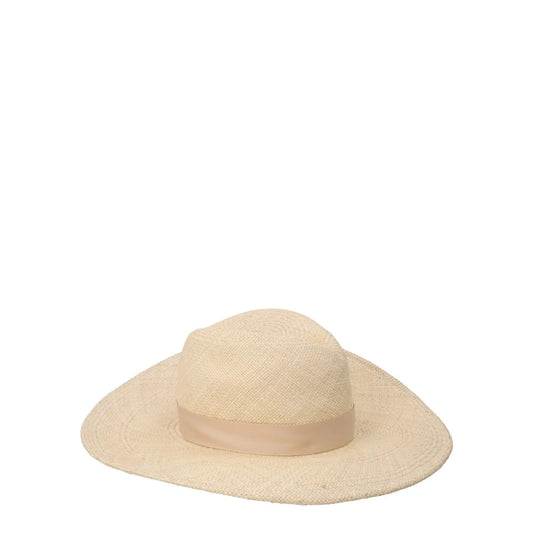 GIGI BURRIS Jeanne Boater Hat Beige Sun Hat Women Elegant Design One Size RRP365