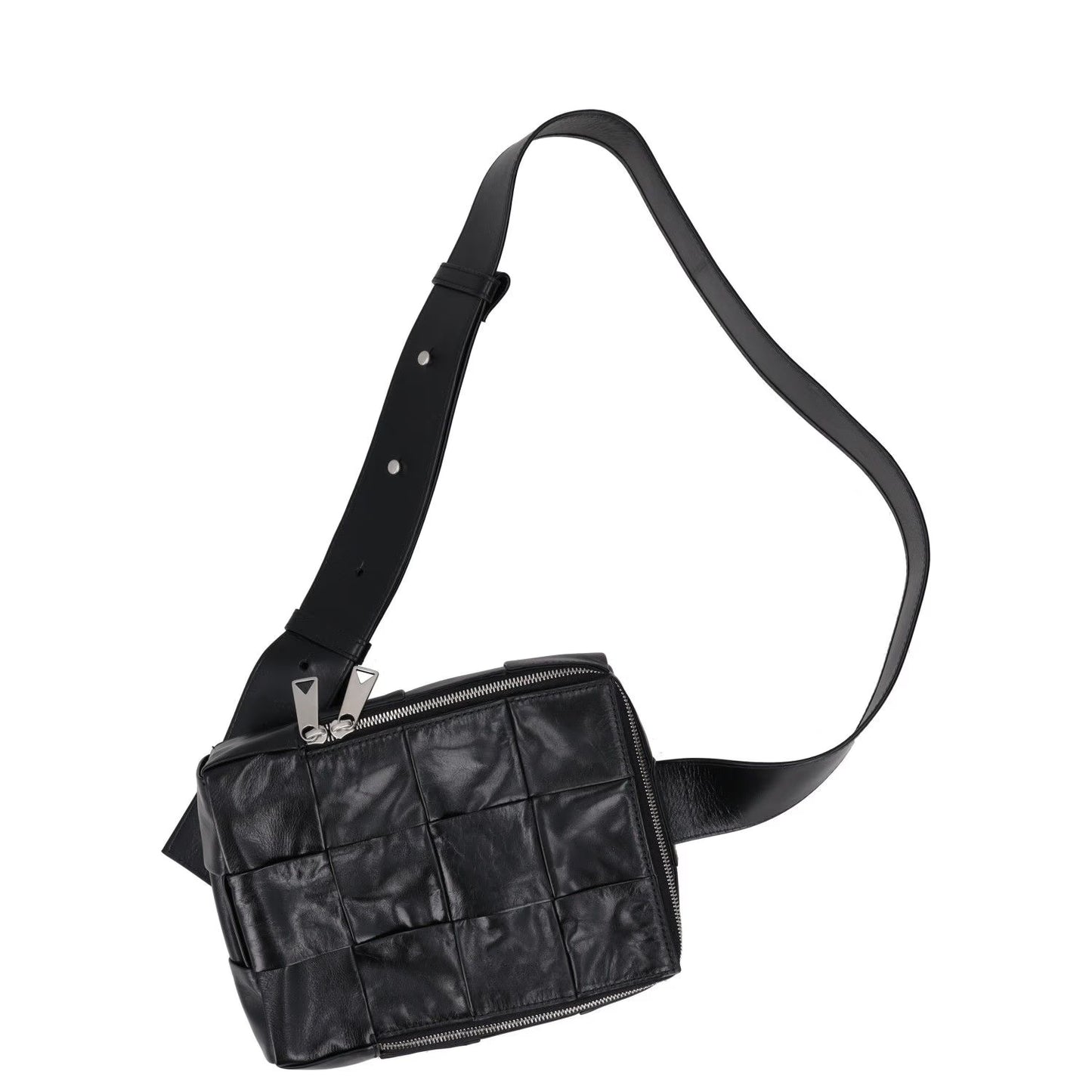 BOTTEGA VENETA Mens Intreccio Cassette Sling Crossbody Bag Black S RRP 1710