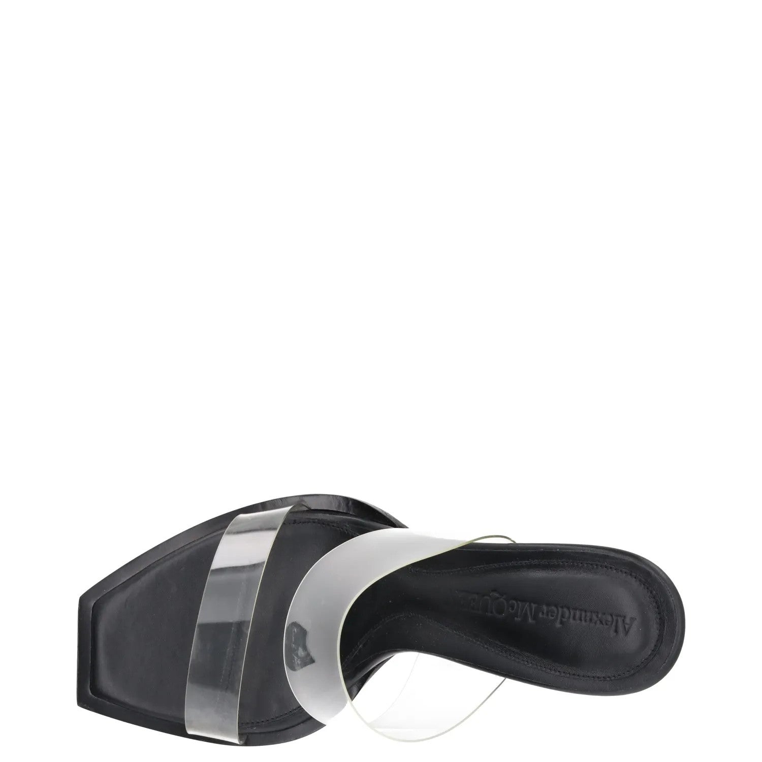 ALEXANDER MCQUEEN Womens Stiletto Heels Black Synthetic Clear Straps UK3 RRP 700 — View 7