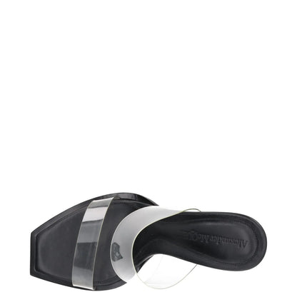 ALEXANDER MCQUEEN Womens Stiletto Heels Black Synthetic Clear Straps UK3 RRP 700 — View 7