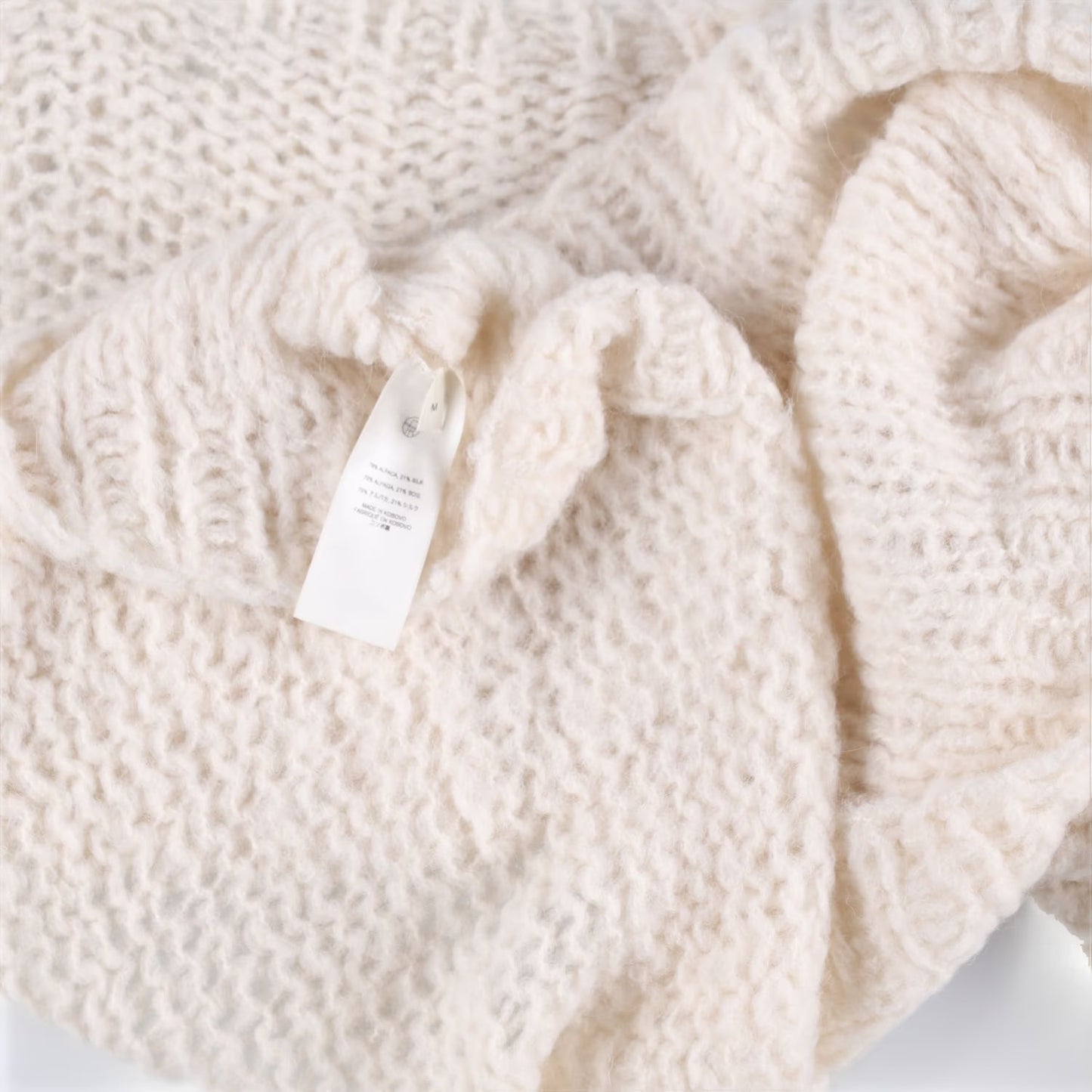 THE ROW Women Eryna Knit Sweater Crew Neck Long Sleeve Perforate White M RRP3040 — View 8
