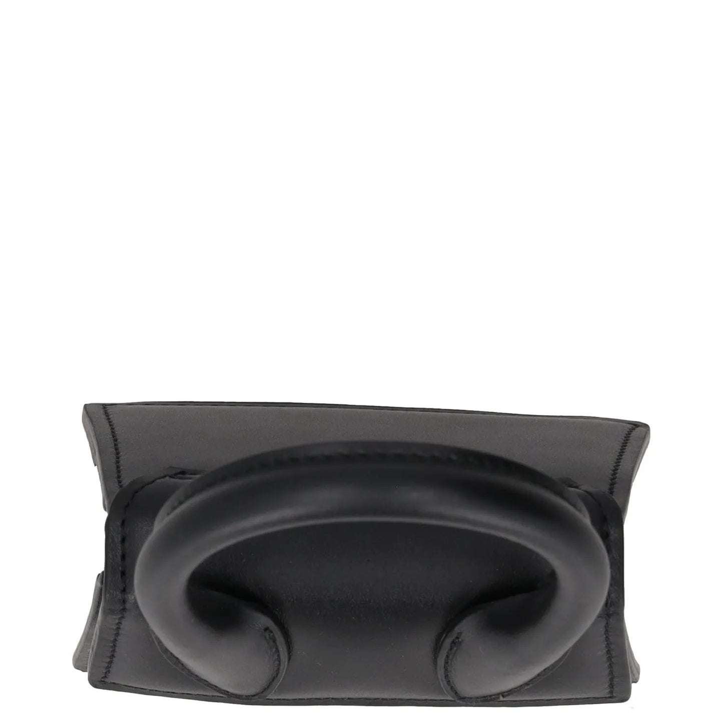 JACQUEMUS Womens Satchel Top Handle Bag Black Leather Silver Logo XS RRP 450 — View 7