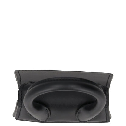 JACQUEMUS Womens Satchel Top Handle Bag Black Leather Silver Logo XS RRP 450 — View 7