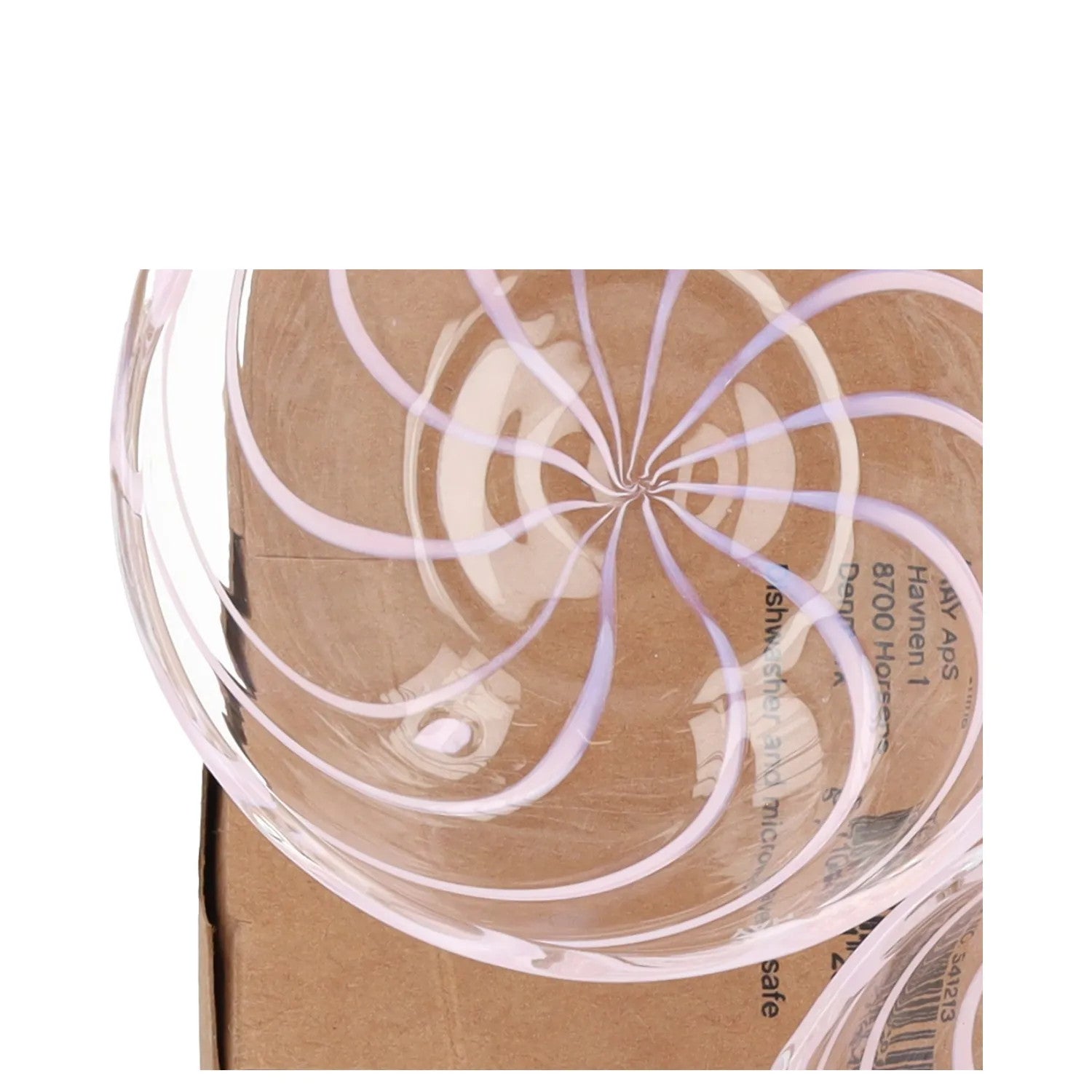 HAY Pink Glass Bowl Set Swirl Pattern Smooth Finish Modern Dining RRP 60 — View 7