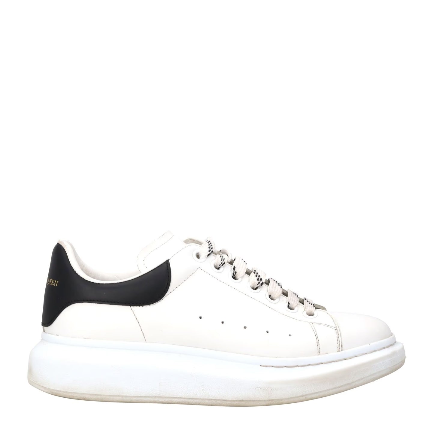 ALEXANDER MCQUEEN Mens Chunky Sneakers White Black Low Top Lace Up EU 42 RRP 450