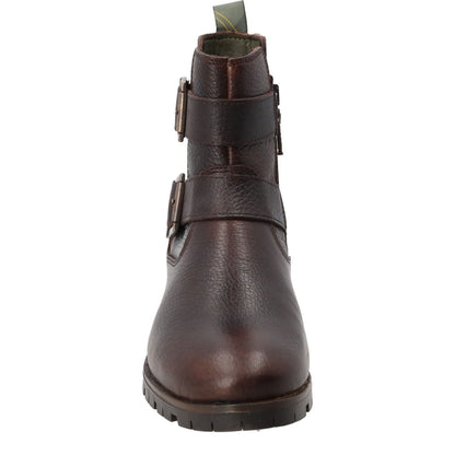 BARBOUR Womens Marina Ankle Boots Leather Brown Two Gold Buckles UK 3 RRP 140 — View 3