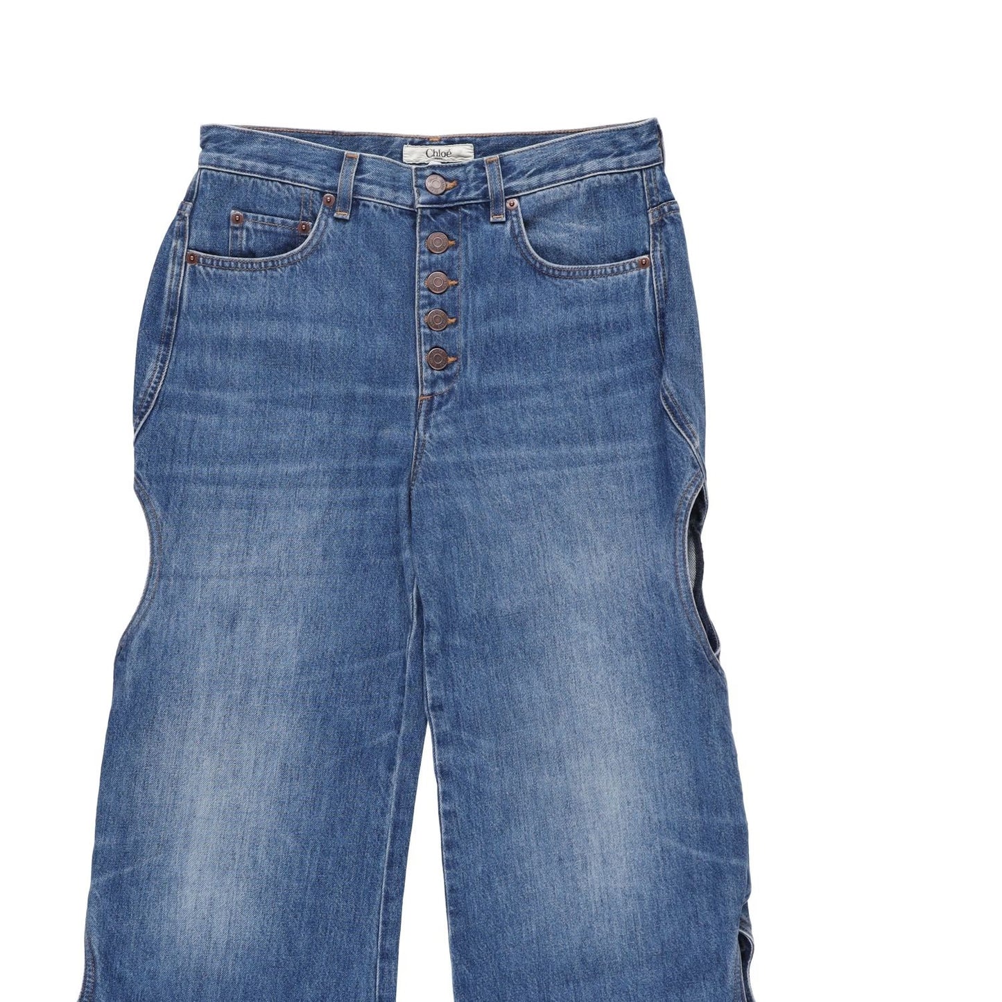 CHLOE Womens Chloe Trouser Denim Wide Leg Jeans Blue Relaxed Fit  28 RRP 762.4 — View 5
