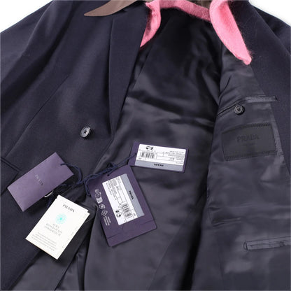 PRADA Mens Panama Mohair Blazer Jacket Dark Blue Blazer Two Button 46R RRP 3300 — View 8