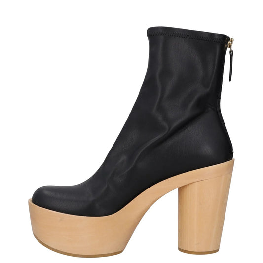 BURBERRY Womens Boots Black Leather Zip Closure Block Heel UK 7 RRP 1190 — View 2