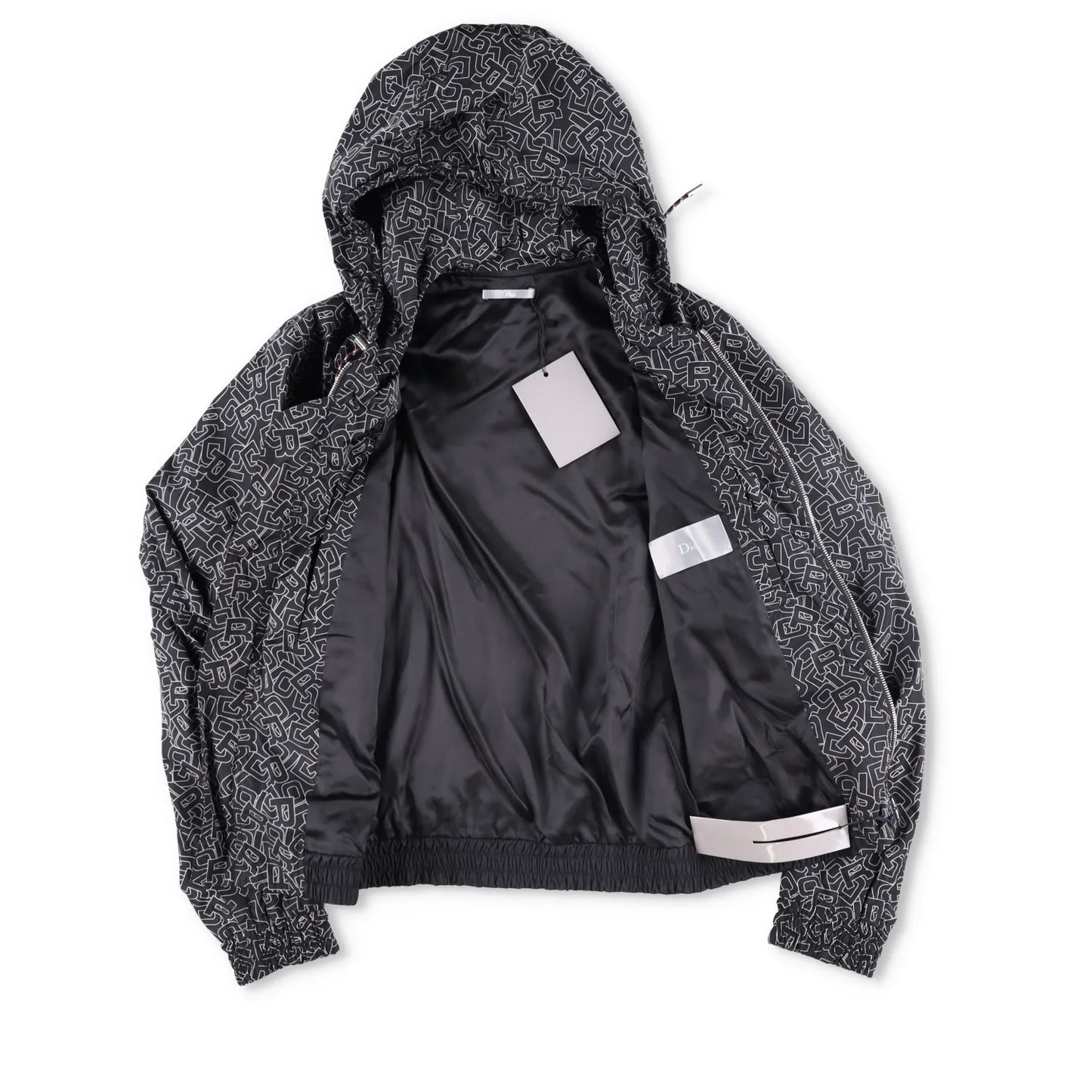 DIOR HOMME Mens Jackets AO Logo Hooded Zipped Black Two Tone Size 46 RRP 1450 — View 7