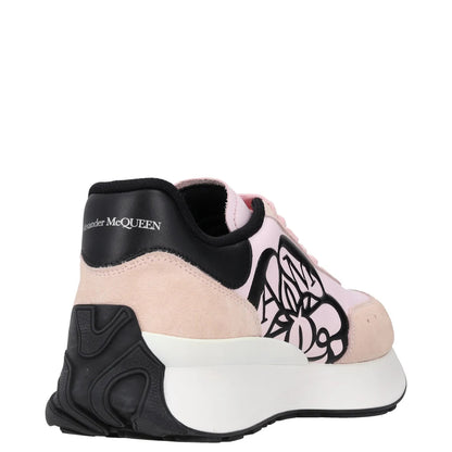 ALEXANDER MCQUEEN Womens Trainer Pink Leather Sneaker Low Top Lace Up UK3 RRP650 — View 6