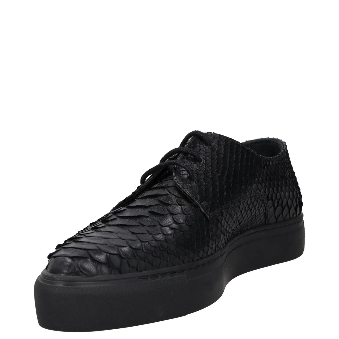 SWEAR Mens Shoes Black Leather Croc Detail Casual Sneaker Low Top UK8 RRP 250 — View 3