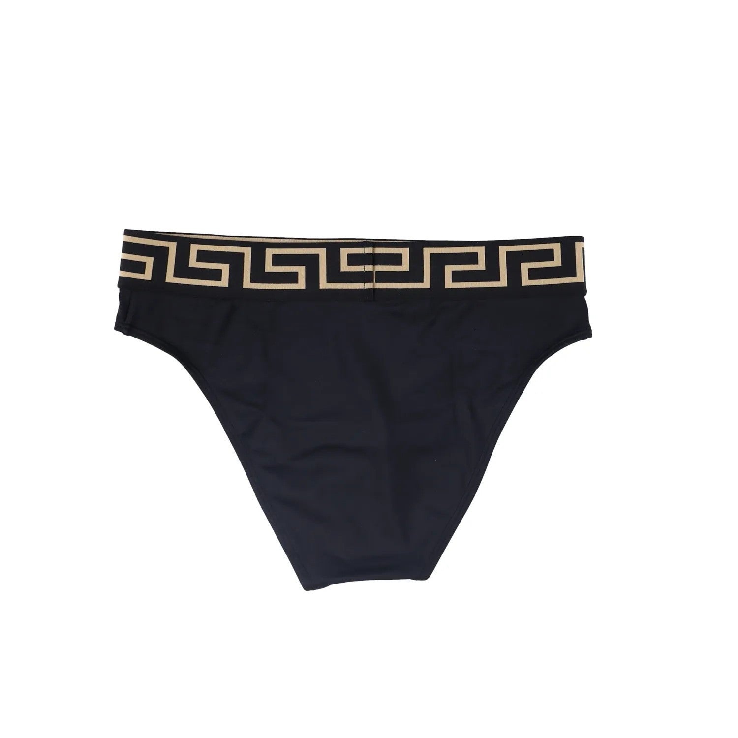 VERSACE Women E Bikini Bottoms Logo Elasticated Waistband Black Size S RRP 150 — View 3