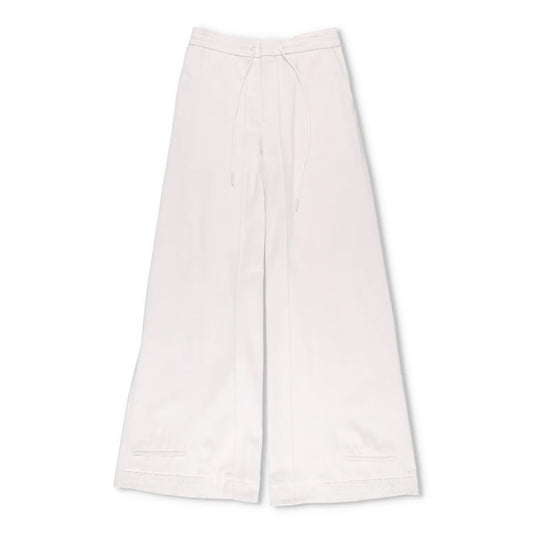 BETTTER Womens Upside Down Pants Beige High Rise Cotton Trousers Size S RRP 1660