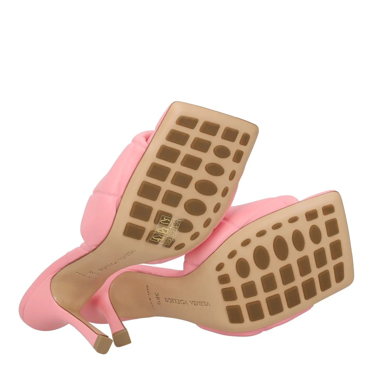 BOTTEGA VENETA Womens Quilted Stiletto Mules Pink Leather Slip On UK 6.5 RRP1150 — View 8