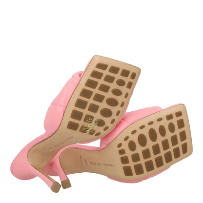 BOTTEGA VENETA Womens Quilted Stiletto Mules Pink Leather Slip On UK 6.5 RRP1150 — View 8