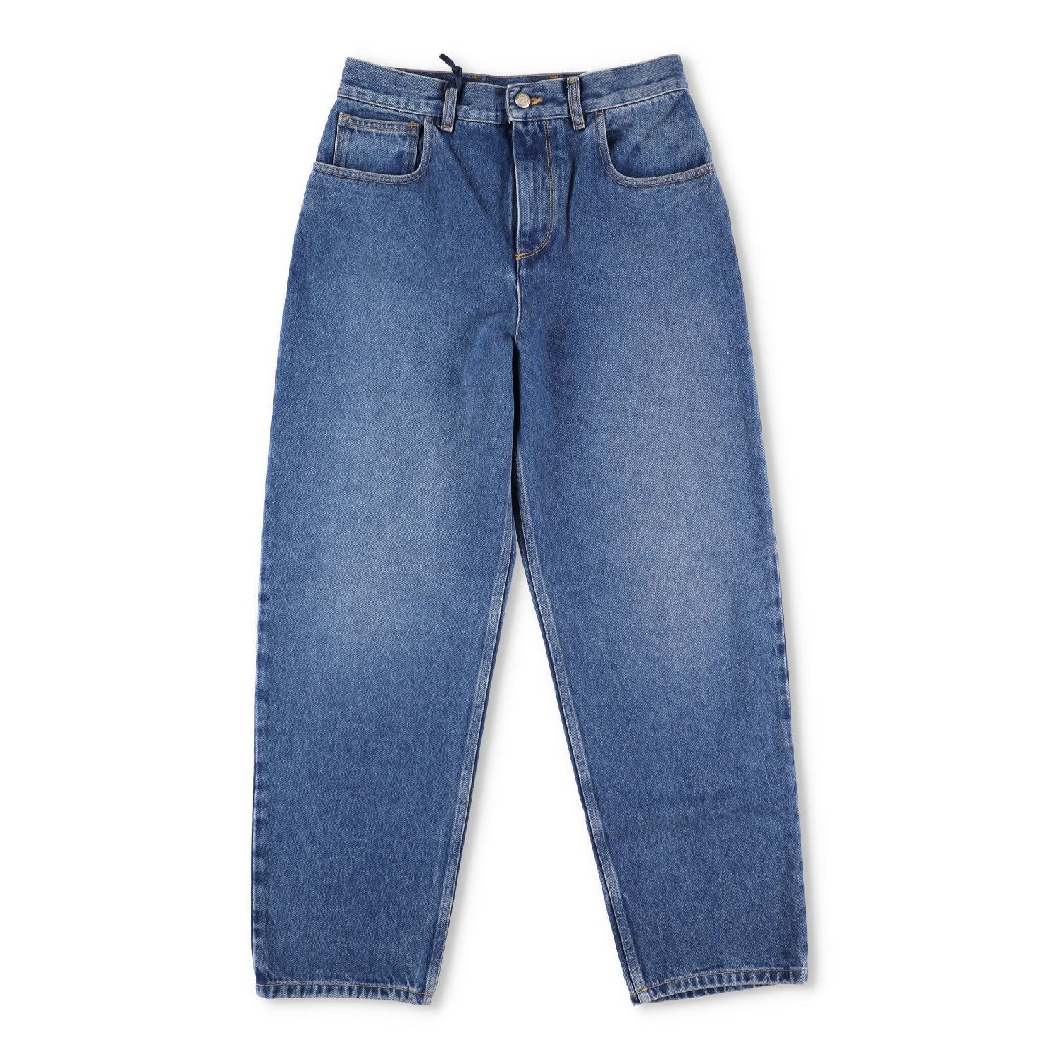 MONCLER Womens Denim Jeans Straight Leg Blue 5 Pockets Size 46 RRP 515