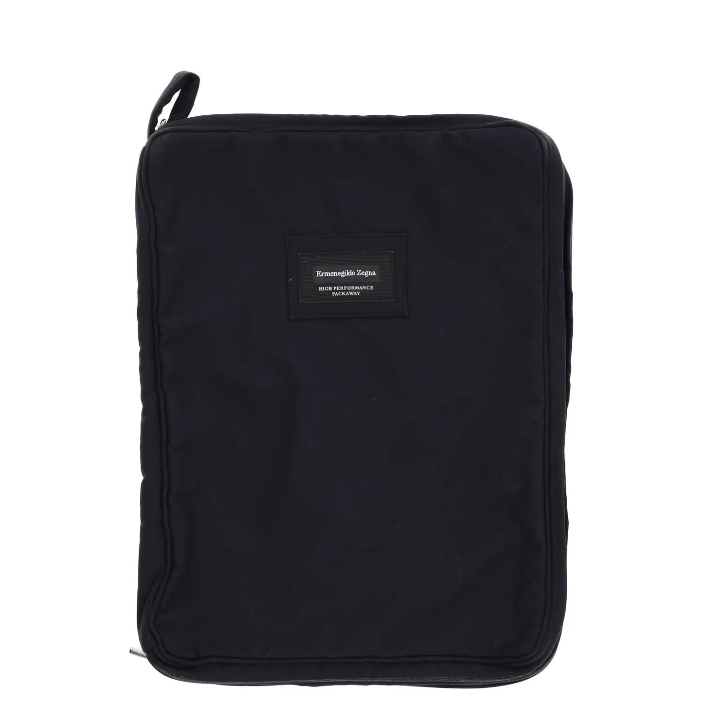 ZEGNA Mens Packaway Bagpack Navy Blue Rayon Front Logo Handle Size M RRP 245