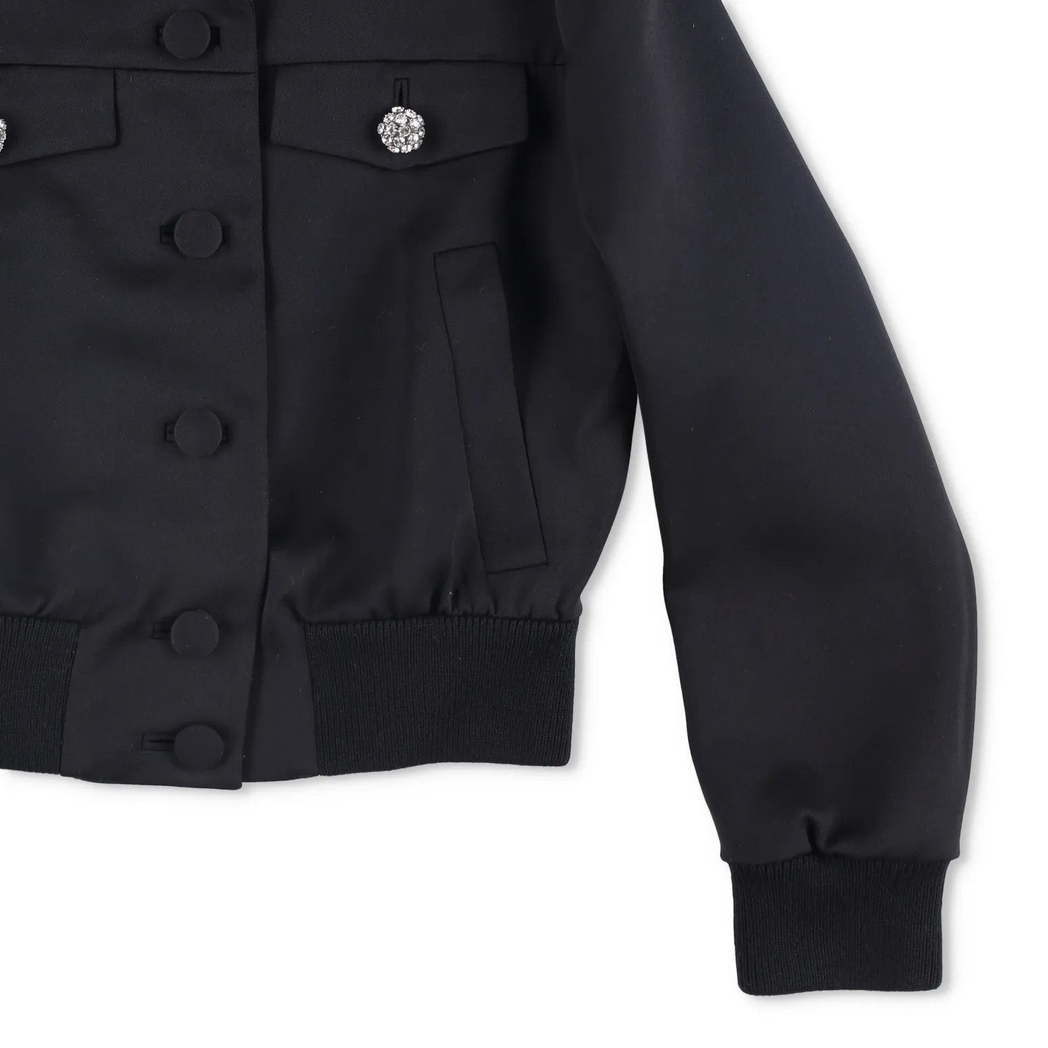 PRADA Womens Jacket Sports Collared Neck Long Sleeve Wide Lapel Black 40 RRP2638 — View 4