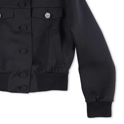 PRADA Womens Jacket Sports Collared Neck Long Sleeve Wide Lapel Black 40 RRP2638 — View 4