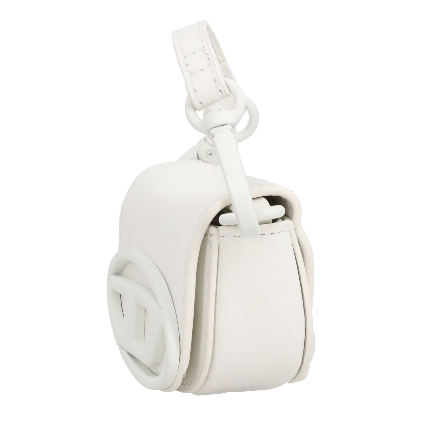 DIESEL Womens MICRO Rubber 1Dr Bag Charm White Leather Logo RRP 200 — View 2