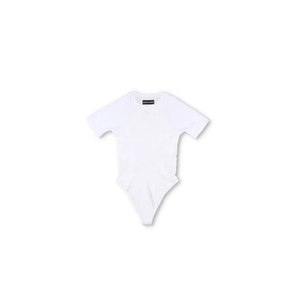 MARINE SERRE Womens Organic Cotton Bodysuit One-Piece White Size M RRP 260 — View 6