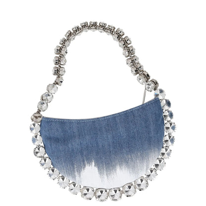 L'ALINGI Womens Flexible Eternity Denim Mini Clutch Bag Blue One Size RRP 850 — View 3