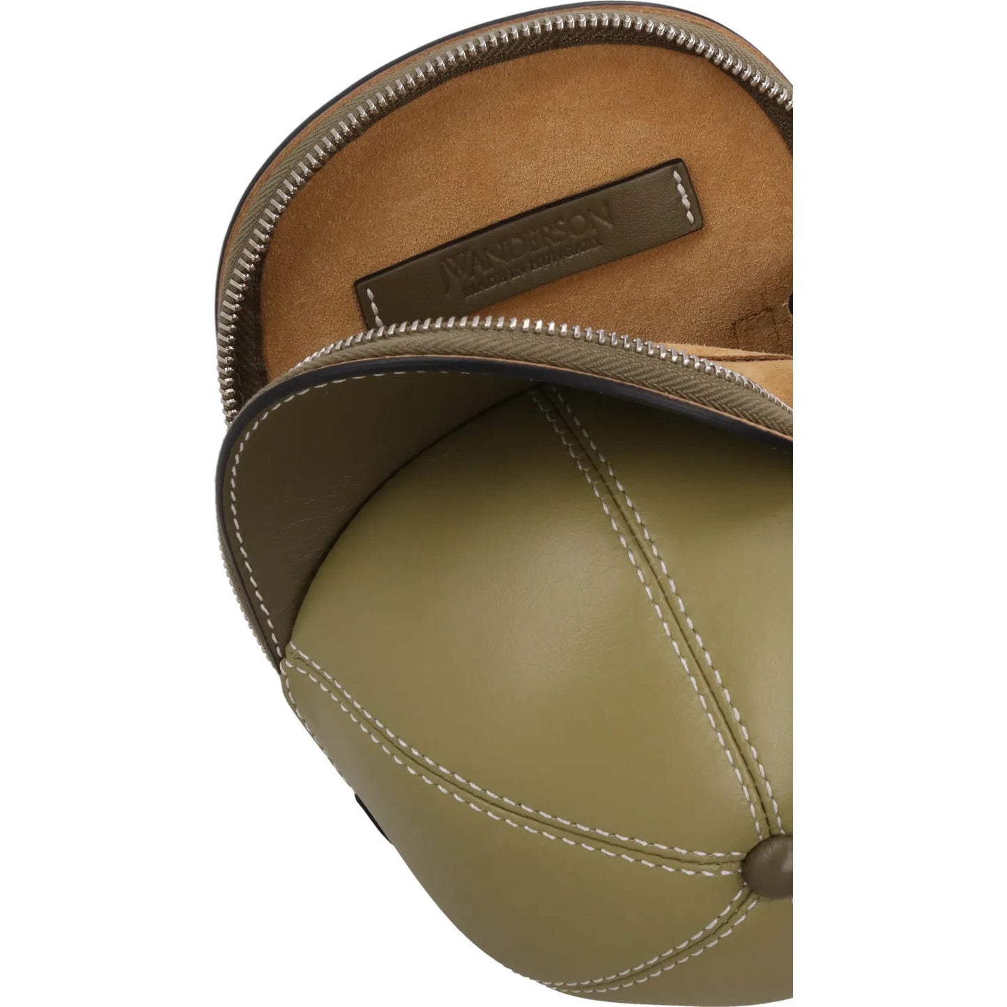 J.W. ANDERSON Womens Midi Cap Crossbody Bag Leather Olive Green Size M RRP 490 — View 4