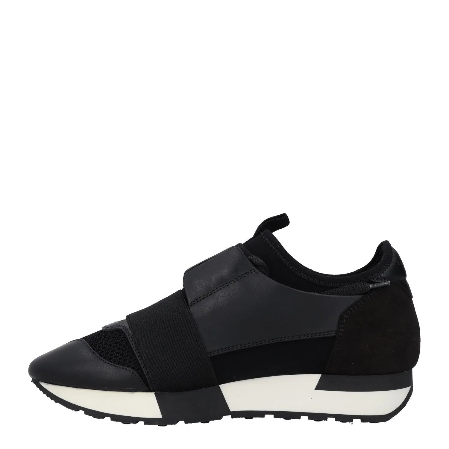 BALENCIAGA Womens Trainers Black White Leather Low Top Lace Up UK 4 RRP 495 — View 4