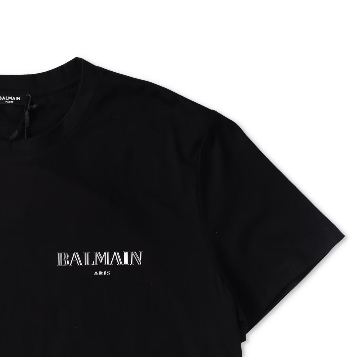 BALMAIN Mens Silver Vintage T-Shirt Classic Fit Crew Neck Short Sleeve XL RRP375 — View 5