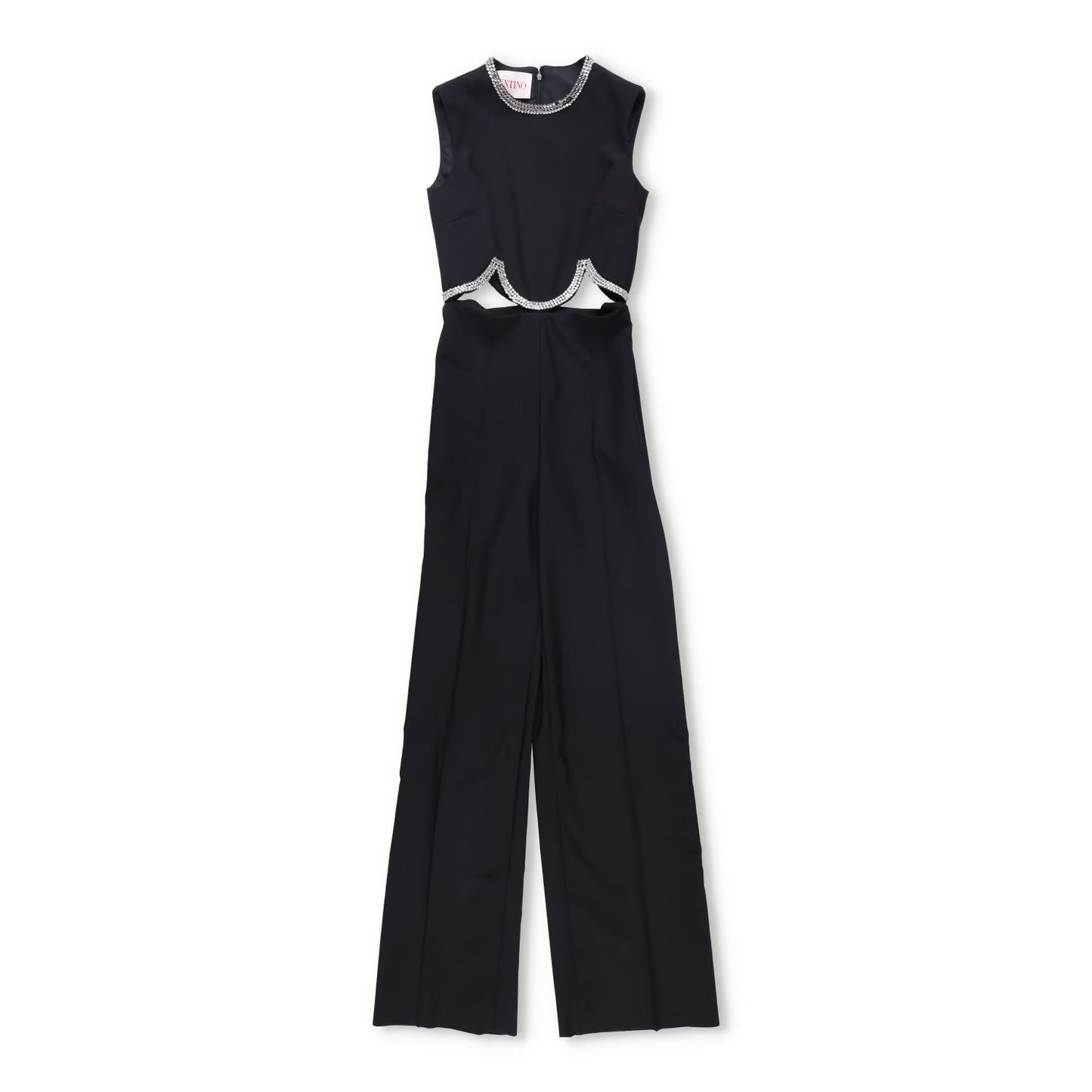 VALENTINO GARAVANI Womens Jumpsuit Embroidered One-Piece Black Size 38 RRP 5690
