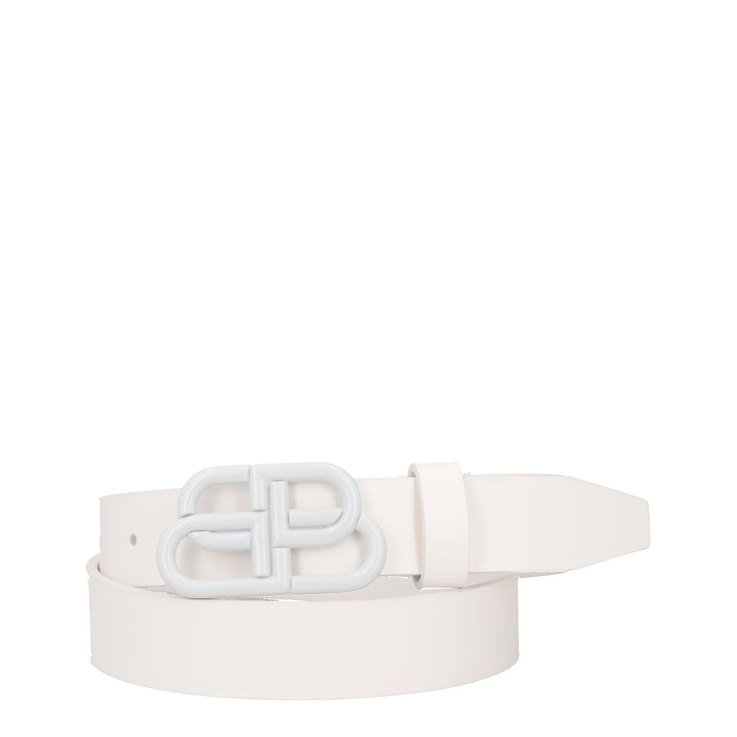 BALENCIAGA Womens Belt White Leather White Buckle Regular Width Size 75 RRP 360