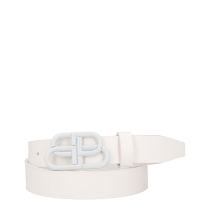 BALENCIAGA Womens Belt White Leather White Buckle Regular Width Size 75 RRP 360