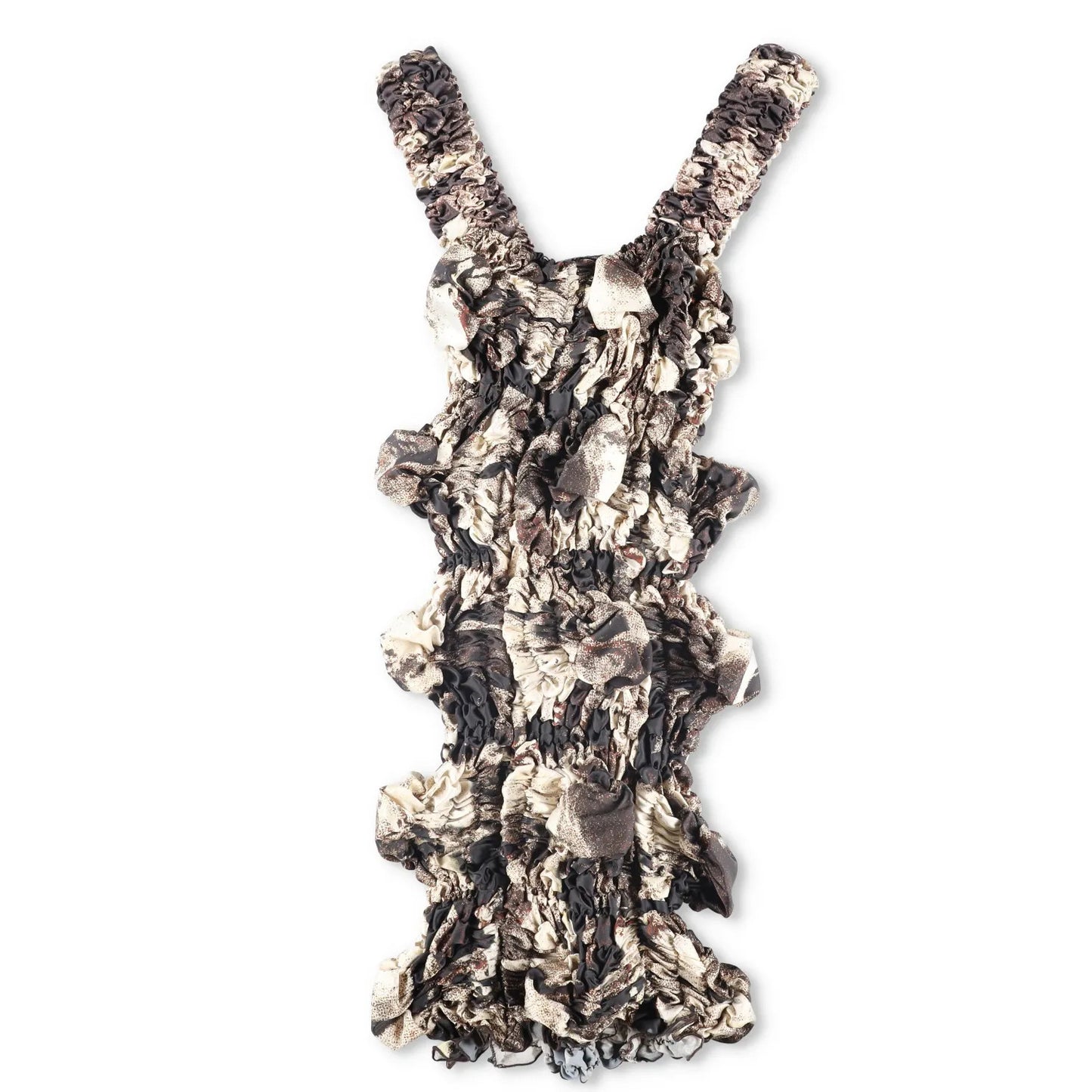 FEBEN Womens Cocktail Twist Mini Dress Brown Sleeveless Strappy Size M RRP 525 — View 8