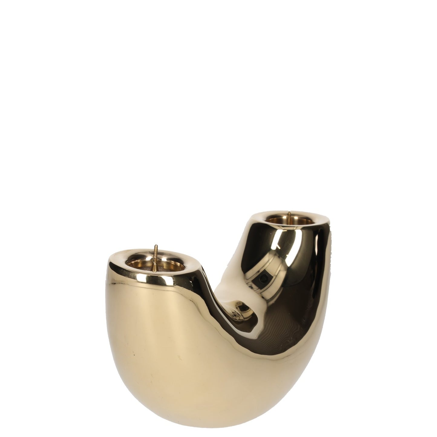 DINOSAUR DESIGNS Brass Horn Candlestick Metallic Glossy Finish Home Decor RRP32 — View 7