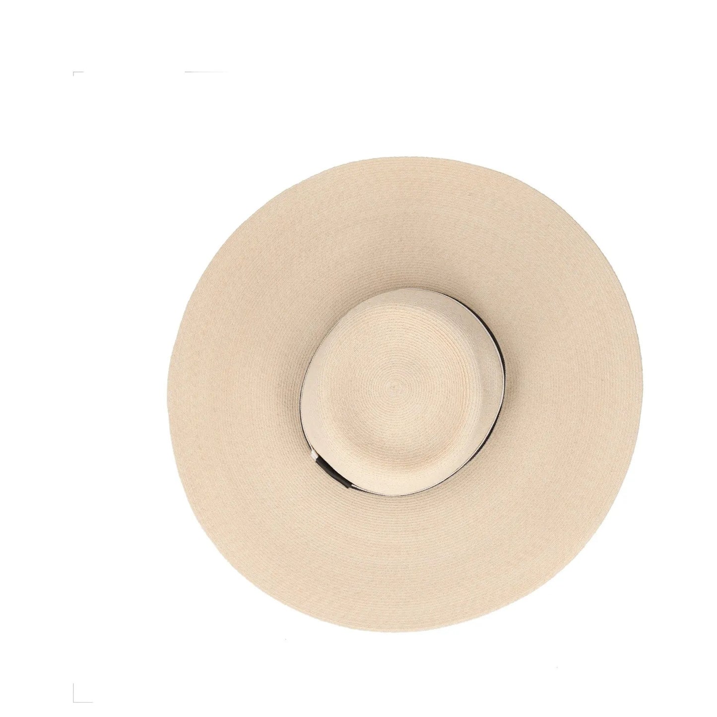 MAISON MICHEL Womens Sun Hat Beige Straw Black Band Wide Brim Size M RRP 400 — View 7