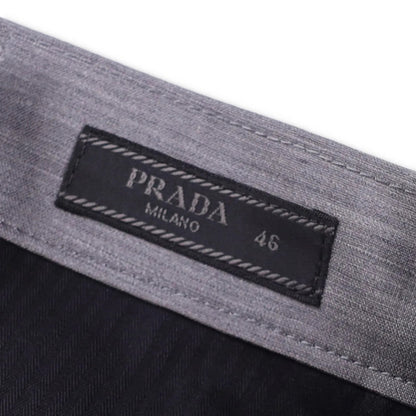 PRADA Mens Mohair Seta Suit Tailored Trousers Grey Dress Pants Size 48 RRP 1532 — View 6