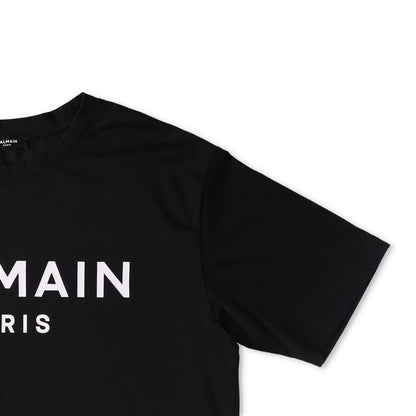 BALMAIN Mens Print T-Shirt Straight Fit Crew Neck Cotton Black M RRP 395 — View 7
