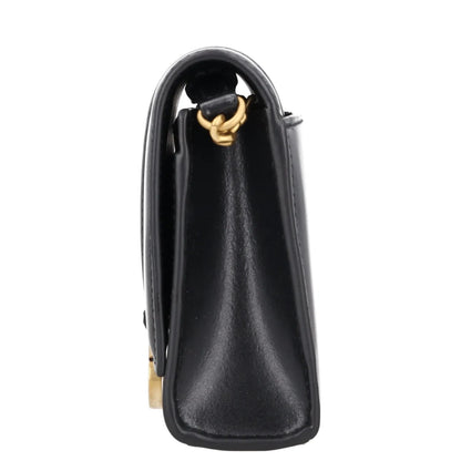 BALENCIAGA Womens Shoulder Bag Black Leather Gold Hardware Size XS RRP 1250 — View 2